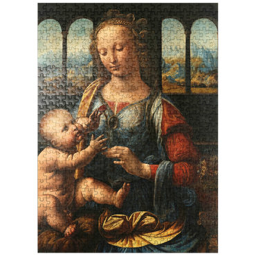 puzzleplate Madonna with the carnation by Leonardo da Vinci 500 Jigsaw Puzzle