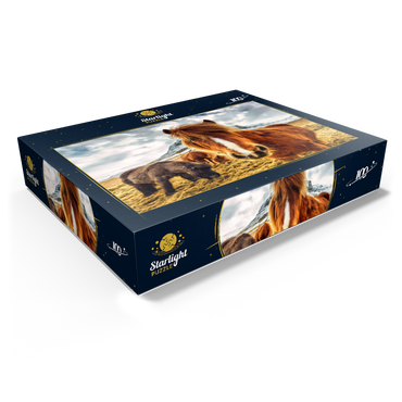 Horses in the Mountains of Iceland 100 Jigsaw Puzzle box view1