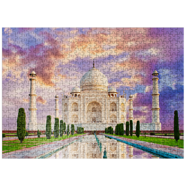 puzzleplate View of Taj Mahal during Sunset 500 Jigsaw Puzzle