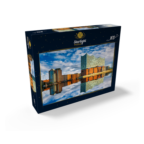 Reflection of the Elbe Philharmonic Hall in Hamburg 100 Jigsaw Puzzle box view1