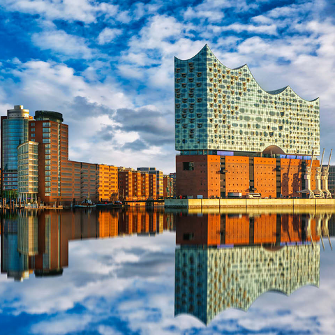 Reflection of the Elbe Philharmonic Hall in Hamburg 100 Jigsaw Puzzle 3D Modell