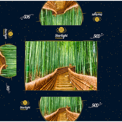 Kyoto Japan in Bamboo Forest 500 Jigsaw Puzzle box 3D Modell