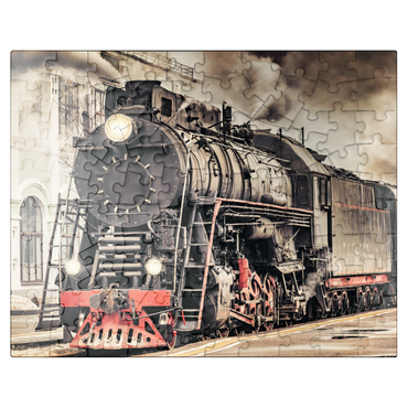 puzzleplate A Departing Steam Train 100 Jigsaw Puzzle