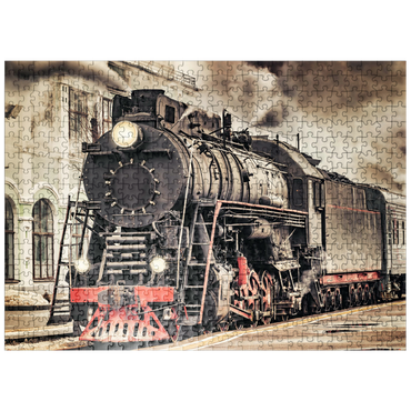 puzzleplate A Departing Steam Train 500 Jigsaw Puzzle