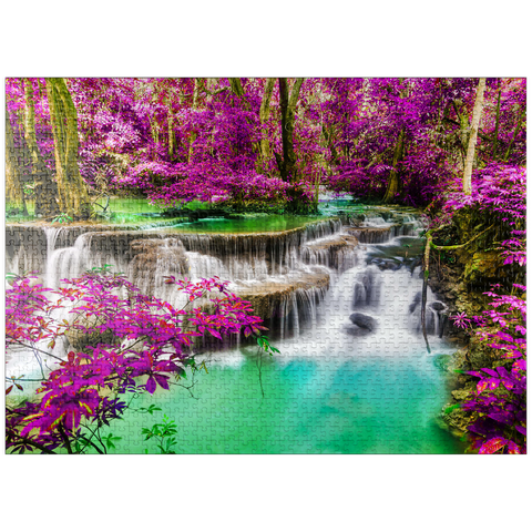 puzzleplate Huay Mae Khamin Waterfall, Thailand 1000 Jigsaw Puzzle