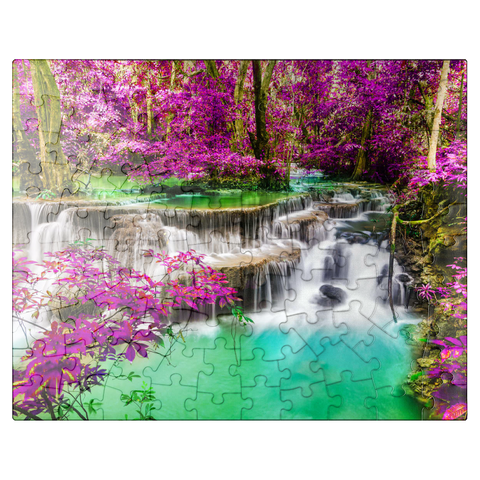 puzzleplate Huay Mae Khamin Waterfall Thailand 100 Jigsaw Puzzle