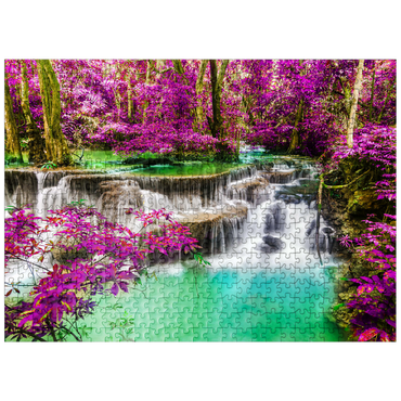 puzzleplate Huay Mae Khamin Waterfall Thailand 500 Jigsaw Puzzle