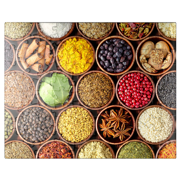 puzzleplate Spices in round bowls 100 Jigsaw Puzzle