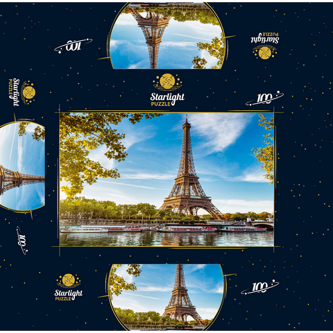 Eiffel Tower Paris France 100 Jigsaw Puzzle box 3D Modell