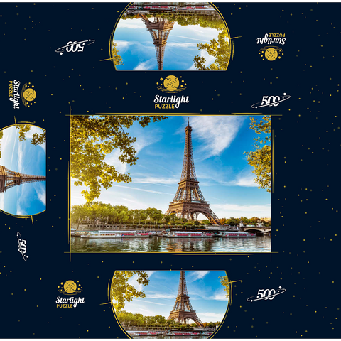 Eiffel Tower Paris France 500 Jigsaw Puzzle box 3D Modell