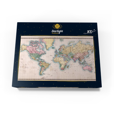 World map after Mercator projection 1860 100 Jigsaw Puzzle box view1