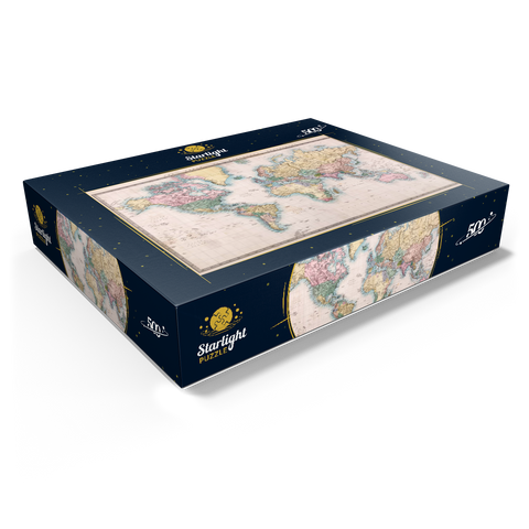World map after Mercator projection 1860 500 Jigsaw Puzzle box view1