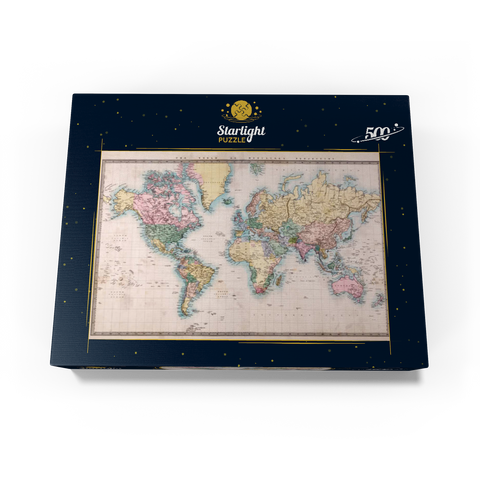 World map after Mercator projection 1860 500 Jigsaw Puzzle box view1