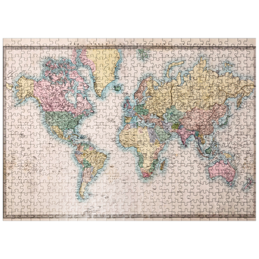 puzzleplate World map after Mercator projection 1860 500 Jigsaw Puzzle