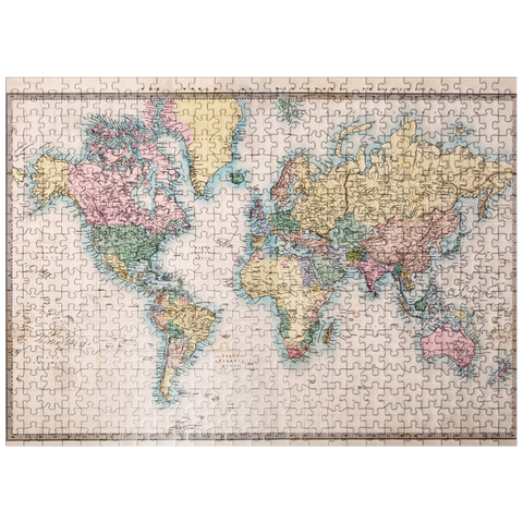 puzzleplate World map after Mercator projection 1860 500 Jigsaw Puzzle