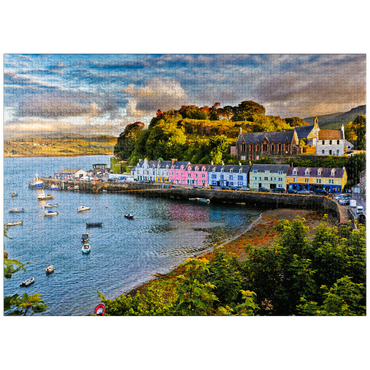 puzzleplate View of Portree before sunset, Isle of Skye, Scotland 1000 Jigsaw Puzzle