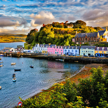 View of Portree before sunset, Isle of Skye, Scotland 1000 Jigsaw Puzzle 3D Modell