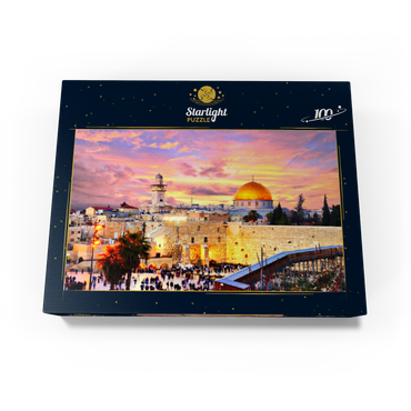 Skyline of the Old City at the Western Wall and the Temple Mount in Jerusalem Israel 100 Jigsaw Puzzle box view1