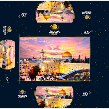 Skyline of the Old City at the Western Wall and the Temple Mount in Jerusalem Israel 100 Jigsaw Puzzle box 3D Modell