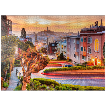 puzzleplate The famous Lombard Street in San Francisco at sunrise 1000 Jigsaw Puzzle