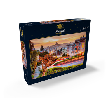The famous Lombard Street in San Francisco at sunrise 100 Jigsaw Puzzle box view1