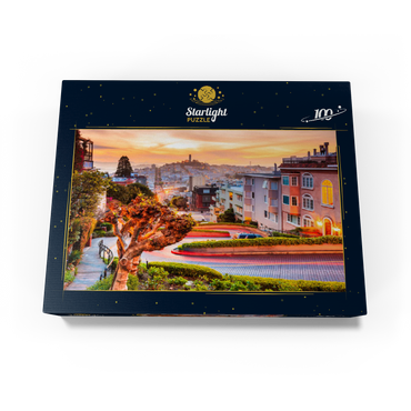 The famous Lombard Street in San Francisco at sunrise 100 Jigsaw Puzzle box view1