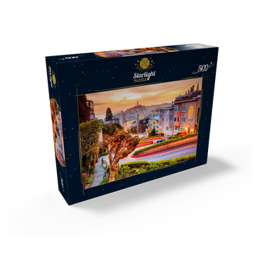 The famous Lombard Street in San Francisco at sunrise 500 Jigsaw Puzzle box view1