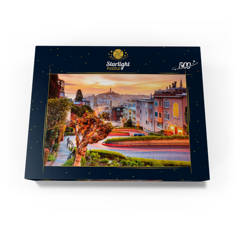 The famous Lombard Street in San Francisco at sunrise 500 Jigsaw Puzzle box view1