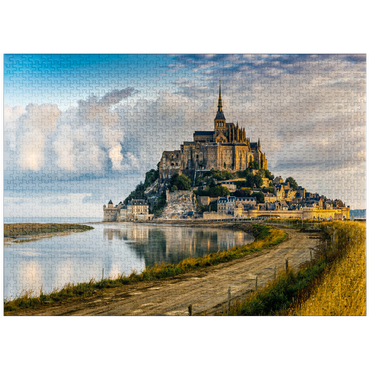 puzzleplate Morning view of Mont Saint-Michel - France 1000 Jigsaw Puzzle
