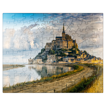 puzzleplate Morning view of Mont Saint-Michel France 100 Jigsaw Puzzle
