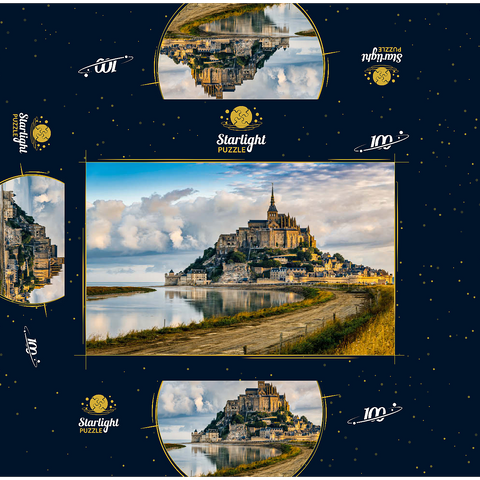 Morning view of Mont Saint-Michel France 100 Jigsaw Puzzle box 3D Modell