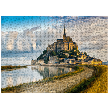 puzzleplate Morning view of Mont Saint-Michel France 500 Jigsaw Puzzle