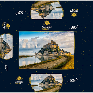 Morning view of Mont Saint-Michel France 500 Jigsaw Puzzle box 3D Modell