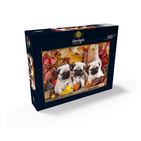 Pug puppies 500 Jigsaw Puzzle box view1