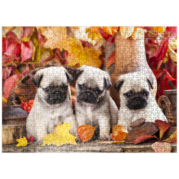 puzzleplate Pug puppies 500 Jigsaw Puzzle