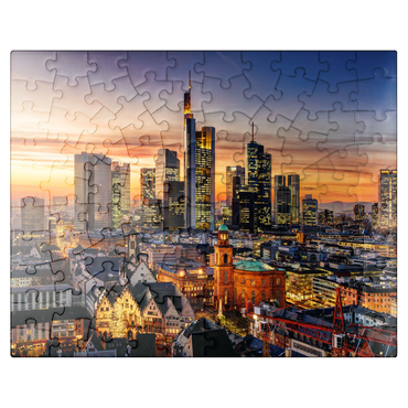 puzzleplate Frankfurt am Main by night Germany 100 Jigsaw Puzzle