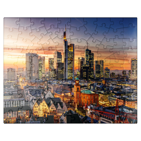 puzzleplate Frankfurt am Main by night Germany 100 Jigsaw Puzzle