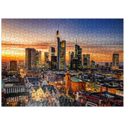 puzzleplate Frankfurt am Main by night Germany 500 Jigsaw Puzzle