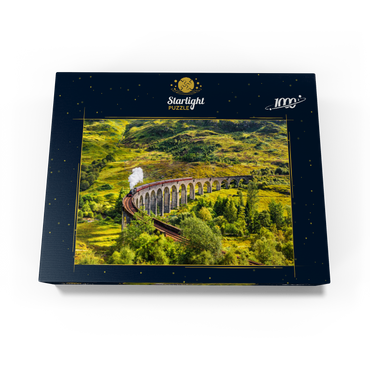 Glenfinnan Railway Viaduct with Jacobite steam train, Scotland 1000 Jigsaw Puzzle box view1