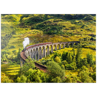 puzzleplate Glenfinnan Railway Viaduct with Jacobite steam train, Scotland 1000 Jigsaw Puzzle