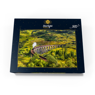 Glenfinnan Railway Viaduct with Jacobite steam train Scotland 500 Jigsaw Puzzle box view1