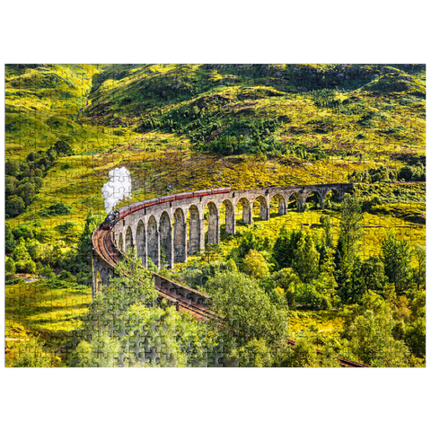 puzzleplate Glenfinnan Railway Viaduct with Jacobite steam train Scotland 500 Jigsaw Puzzle