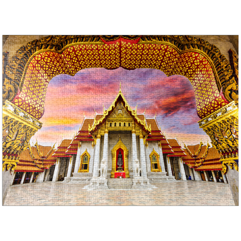puzzleplate Marble temple in Bangkok, Thailand 1000 Jigsaw Puzzle
