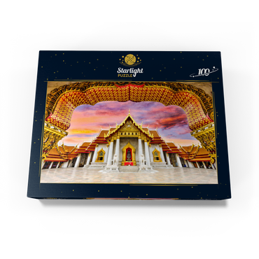 Marble temple in Bangkok Thailand 100 Jigsaw Puzzle box view1
