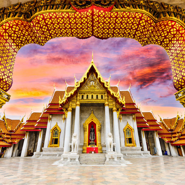 Marble temple in Bangkok Thailand 100 Jigsaw Puzzle 3D Modell