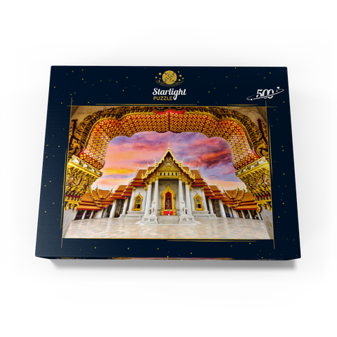 Marble temple in Bangkok Thailand 500 Jigsaw Puzzle box view1