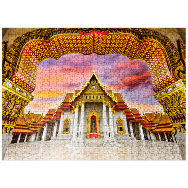 puzzleplate Marble temple in Bangkok Thailand 500 Jigsaw Puzzle