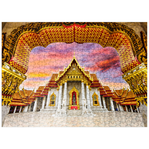 puzzleplate Marble temple in Bangkok Thailand 500 Jigsaw Puzzle