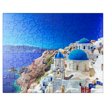 puzzleplate The town of Oia on the island of Santorini Greece 100 Jigsaw Puzzle