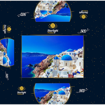 The town of Oia on the island of Santorini Greece 500 Jigsaw Puzzle box 3D Modell